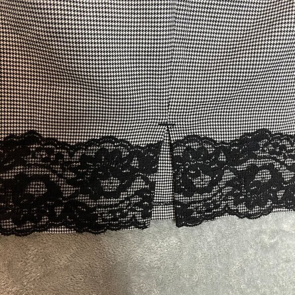 Y2K Charlotte Russe Women Dark Goth Coquette Micro Houndstooth Pencil Skirt 8 - Picture 6 of 13